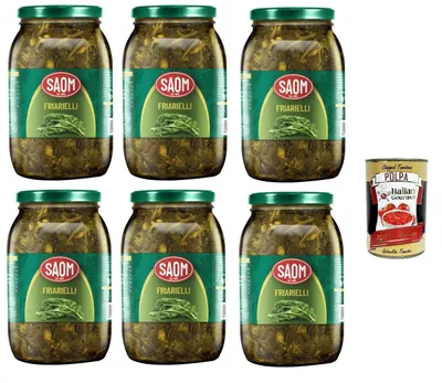 Produktbild von Saom Friarielli Neapolitaner in Öl im Glas 6 x 960gr+ Italian Gourmet polpa 400g