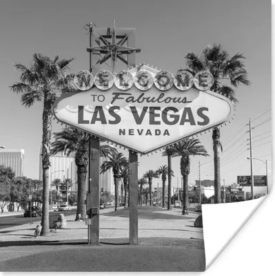 Produktbild von MuchoWow® Poster Willkommensschild aus Las Vegas 75x75 cm - Wand Dekoration
