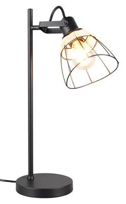 Zdjęcie produktu dla Casalum R56231032 Lampa stołowa Jerome E27 ⌀16cm czarny mat