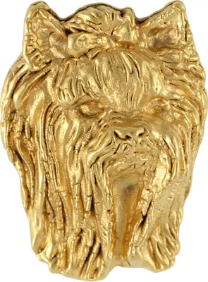 Produktbild von Yorkshire Terrier I - Vergoldete Brosche, eleganter Hundeschmuck, einzigartige Brosche der Marke Art-Dog