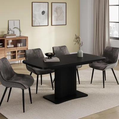 Zdjęcie produktu dla Stół jadalny Vicco Fenaro Czarny 120 x 80 cm 2 części, Model 58009