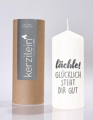 Produktbild von Flamme, weiß/anthrazit "Lächle"