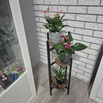 Productafbeelding van Ruhhy 25627 Bloemenstandaard 81 x 27 x 27 cm, bruin