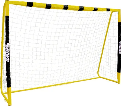 Produktbild von MUWO großes Fußballtor 3x2m – Robuster Stahlrahmen, leicht & stabil, schneller Aufbau, ideal für Garten & Sportplätze mit Zubehör schwarz/gelb|MW-316