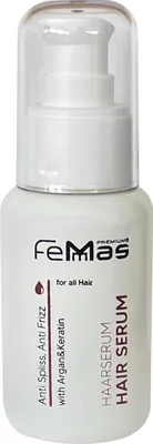 Produktbild von Femmas Haarserum Anti Spliss, Anti Frizz mit Argan & Keratin 50ml NEU!