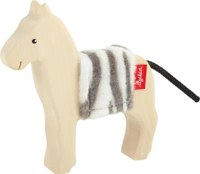 Produktbild von sigikid Cudly Wudly Holztier Zebra, Holzfigur, Spielfigur, Holzspielzeug, Spielzeug, Dekoration, 39505