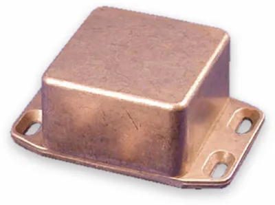 Obrázek produktu pro Hliníkové pouzdro HAMMOND, 1590LBFL, 50,5 × 50,5 × 31 mm, s upevňovací přírubou
