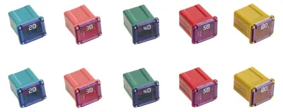 Jcase-Sicherungsset 20–60 A, Low-Profile, 10 Stück, für Auto/LKW