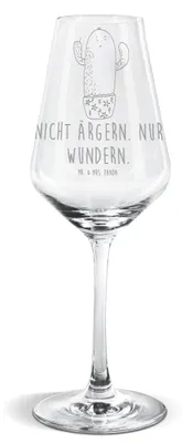 Produktbild von Mr. & Mrs. Panda Weinglas Kaktus Wut - Transparent - Geschenk, wein glas, Weißweinkelch, Büro, Weißwein, Kakteen, Kollegin, Kollege, Chefin