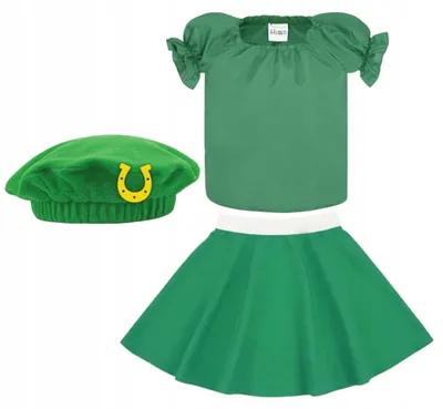 Produktbild von Kinder Kostüm St. Patrick's Day Reiter Outfit Grün Gr. 134-140