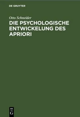 Produktbild von Die psychologische Entwickelung des Apriori