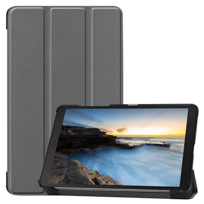 Image de Housse pour Samsung Galaxy Tab A 8 SM-T290 SM-T295 8.0 pouces Smart Cover Etui avec fonction stand et fonction auto sleep/wake Gris