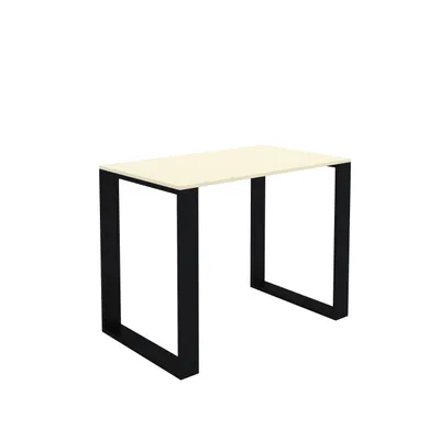 Image de AKKE Vanille LOFT Table avec pieds noirs LxlxH : 120x60x75 cm