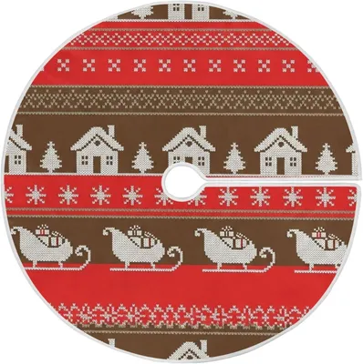 Produktbild von Runde Weihnachtsbaumröcke zur Dekoration für Weihnachten, 122 cm