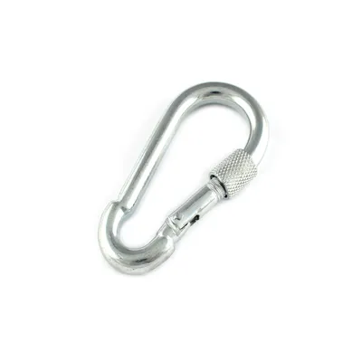 Produktbild von 5 Karabiner 6 x 60mm Feuerwehrkarabiner mit Sicherung Stahl DIN 5299