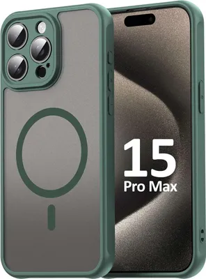 Produktbild von Handyhülle für Apple iPhone 15 Pro Max Matt Case Schutzhülle Kratzfest Passgenau Grün