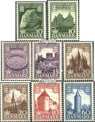 Produktbild von Briefmarken Dänemark 1953 Mi 341-348 (kompl.Ausg.) postfrisch Königreich
