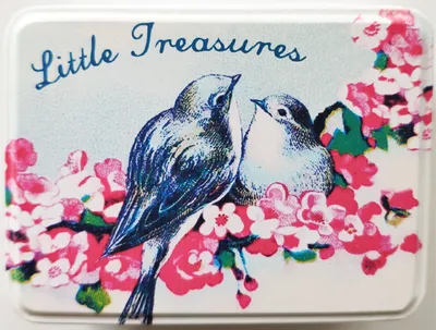 Produktbild von Sass & Belle Metalldose mit Deckel "Little Treasures" - Blechdose Vögel