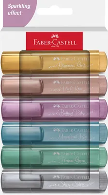 Produktbild von FABER CASTELL 254676 Zakreślacz Textliner 46 metaliczny - pudełko 6 sztuk