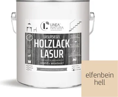 Produktbild von Holzlack Lasur | Möbel | Parkett u.- Treppen im Innenbereich 2,5 L elfenbein hell