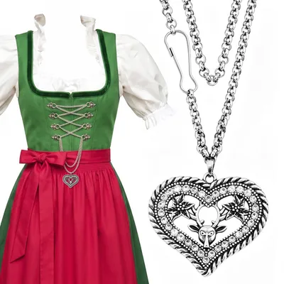 Produktbild von DOORIO Dirndl Kette Schnürung Miederkette zum Schnüren Charivari Damen