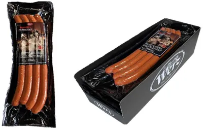 Produktbild von Werz - "Burners - die Feuerwurst", nach Art einer scharfen Rindswurst, 6 x 400 g Packung