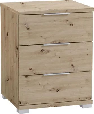 Produktbild von Nachtkommode LAVAL mit 3 Schubladen, Artisan Eiche Holznachbildung, 42 cm tief