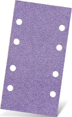 Produktbild von MENZER Purple HD Klett-Schleifblätter, 180 x 93 mm, 8-Loch, f. Schwingschleifer, Keramik-Mix (50 Stk.) K80