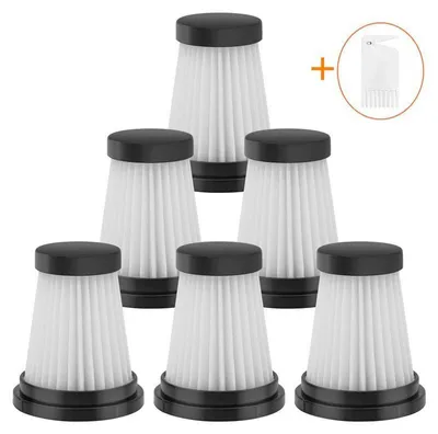 Produktbild von Filterzubehör 6-teilig – Ersatzfilter kompatibel mit MOOSOO K12, K12 Pro & K13 Akku-Handstaubsaugern – inkl. 1 Reinigungswerkzeug
