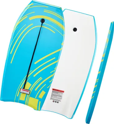 Immagine prodotto di SucceBuy Bodyboard 105,5x52 cm, tavola da surf in IXPE e HDPE con anima in EPS, tavola da surf con cordino per il polso e protezione UV, adatta per principianti e avanzati fino a 82 kg, tavola galleggiante per spiaggia, mare e piscina