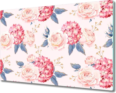 Produktbild von Glas Schneidebrett Herdabdeckplatten Schneideplatten - 80x52 cm - Rose Blumen