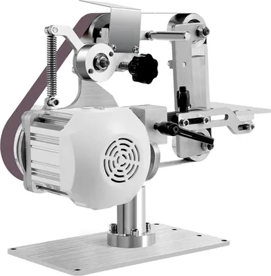 Produktbild von Elektrischer Mini-Bandschleifer - Bandschleif-/Poliermaschine - 550 W bürstenloser Motor - Variable Geschwindigkeit 30 m/s - Schleifband 76,2×2,5 cm - Für Metall & Schmuck - Schwarz