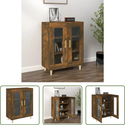 Produktbild von The Living Store Sideboard Räuchereiche 69,5x34x90 cm Holzwerkstoff