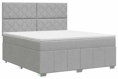 Obrázek produktu pro vidaXL Skříňová postel s matrací světle šedá 160 x 200 cm látka