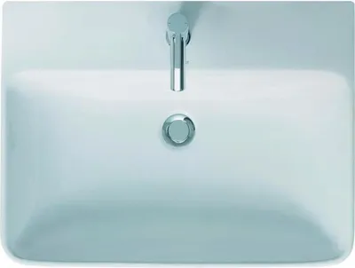 Produktbild von Duravit Waschtisch ME by Starck m ÜL m HLB 650x490mm 1 HL we seidenmatt