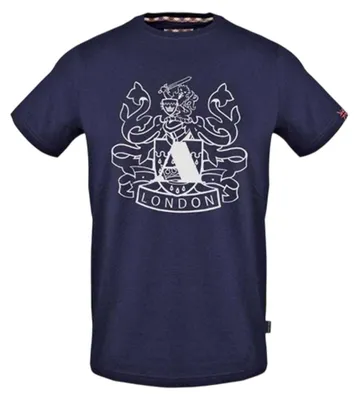 Produktbild von Aquascutum - "Shield Aldis" T-Shirt für Herren GT22534 (XL) (Marine)