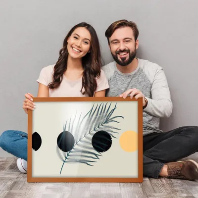 Produktbild von MG Design Bilderrahmen Lackiert A2 42x59,4 cm - Posterrahmen Echtholz mit Acrylglas, stabile Wandaufhängung, hoch/quer