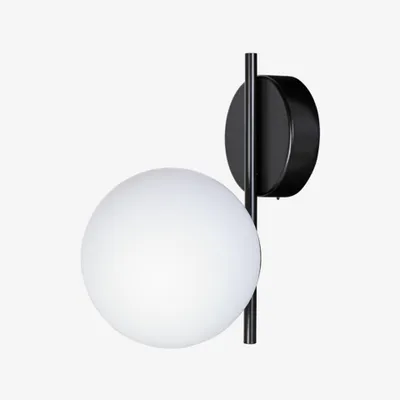 Produktbild von LUCIS Wandleuchte ALFA 8,3W LED 4000K Glas schwarz opal SR.L2.200.61