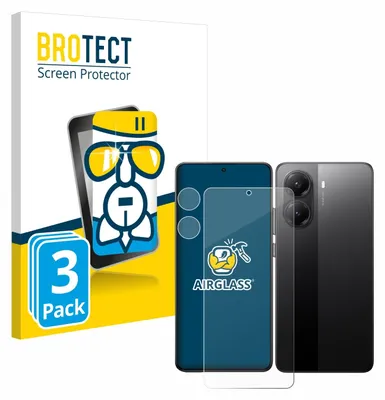 A product shot featuring a box of screen protectors, a smartphone with a screen protector applied, and a separate smartphone.
