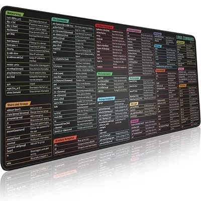 Zdjęcie produktu dla Podkładka pod mysz linux commands duża 900X400MM dla programistów