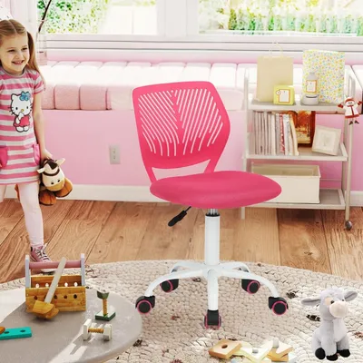 Zdjęcie produktu dla Krzesło biurowe dla dzieci FurnitureR, obrotowe, z regulowaną wysokością i małym siedziskiem