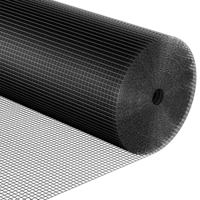 Obrázek produktu pro Pletivo – černé – pozinkované ocelové lano – 6,3 × 6,3 mm – role 20 m