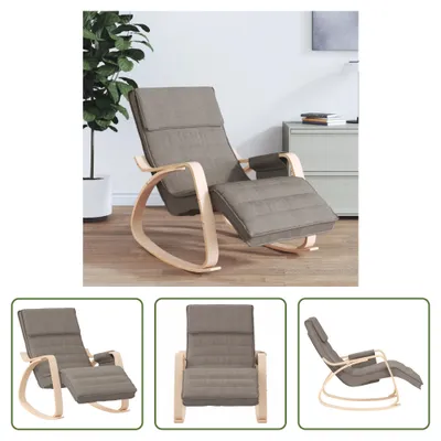 Produktbild von The Living Store Schaukelstuhl Taupe Stoff