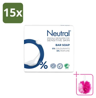 Productafbeelding van 15 x Neutrale zeepblokjes, parfumvrij - 100 g - Voordeelpakket - 15 stuks