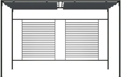Obrázek produktu pro vidaXL Pavilon s výsuvnou střechou 4x3x2,3 m Antracit 180 g/m²