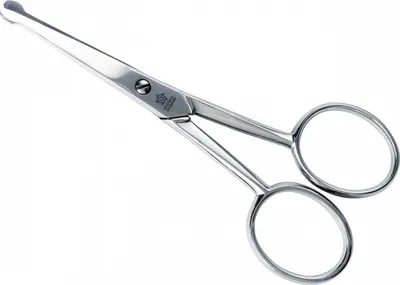 Produktbild von Pfeilring Herrenschere Bartschere 10 cm vernickelt abgerundete Spitze
