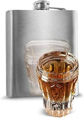 Produktbild von Famanu Trinkflasche Edelstahl - 500ml - Leckfrei und Tragbar - Silber