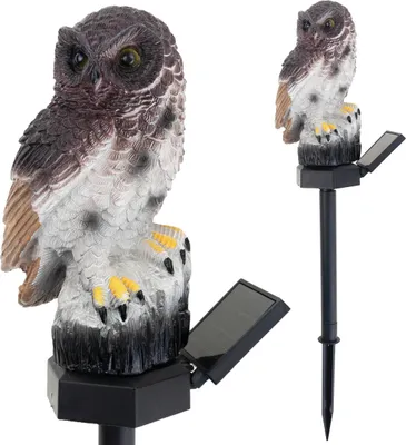 Zdjęcie produktu dla Tg71281 Lampa Solarna Sowa Led Ogrodowa Duża Lampka Wbijana Dekoracja Do Ogrodu