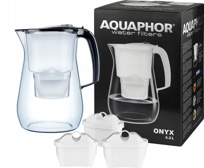 Produktbild von Aquaphor Onyx 4,2 l 3 Kartuschen Wasserfilterkanne Maxfor+ Mg schwarz