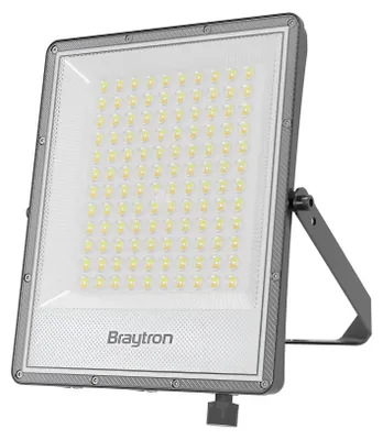 Productafbeelding van Braytron LED-schijnwerper, 100W, 11000 lm, 3 kleurtemperaturen (3000K-6500K), IP65, buitenverlichting, zwart